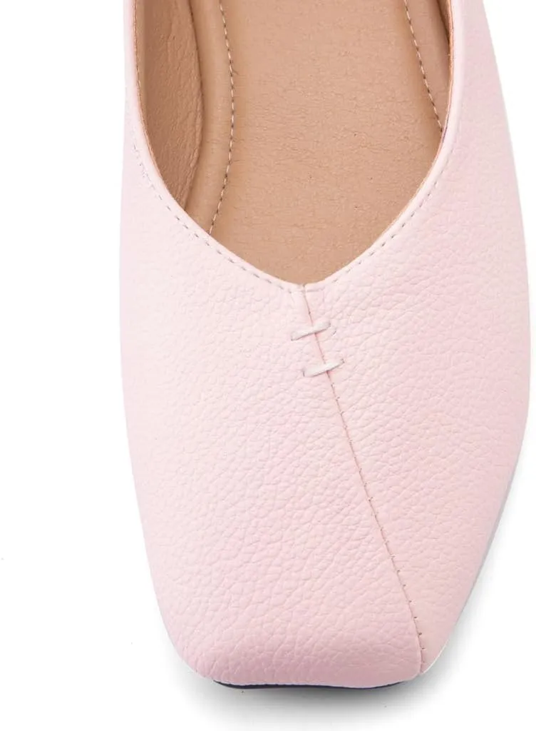 Ballet Flats for Womens Girls Square Toe Soft Comfortable Slip On Ballerina Walking Loafers Dress Shoes
