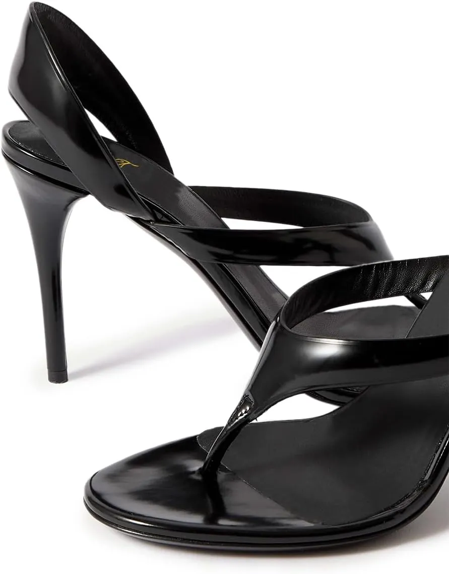 FOWT Women Chic Stiletto High Heel Slingback Thong Sandals Open Split Toe Slip on Prom Evening Dress Shoes Size 4-16 US