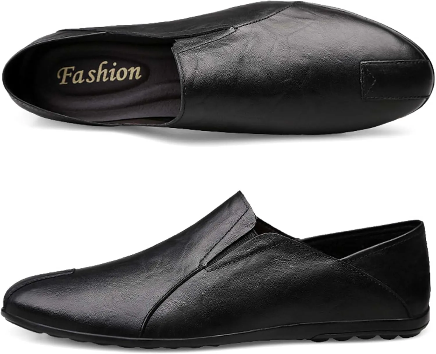Men's Genuine Cowhide Leather Loafers, Casual Flat Shoes, Comfortable, Soft and Fashionable, Suitable for All Seasons, Suitable for Daily Travel, Driving, Excursions, Dating and Other Scenes use