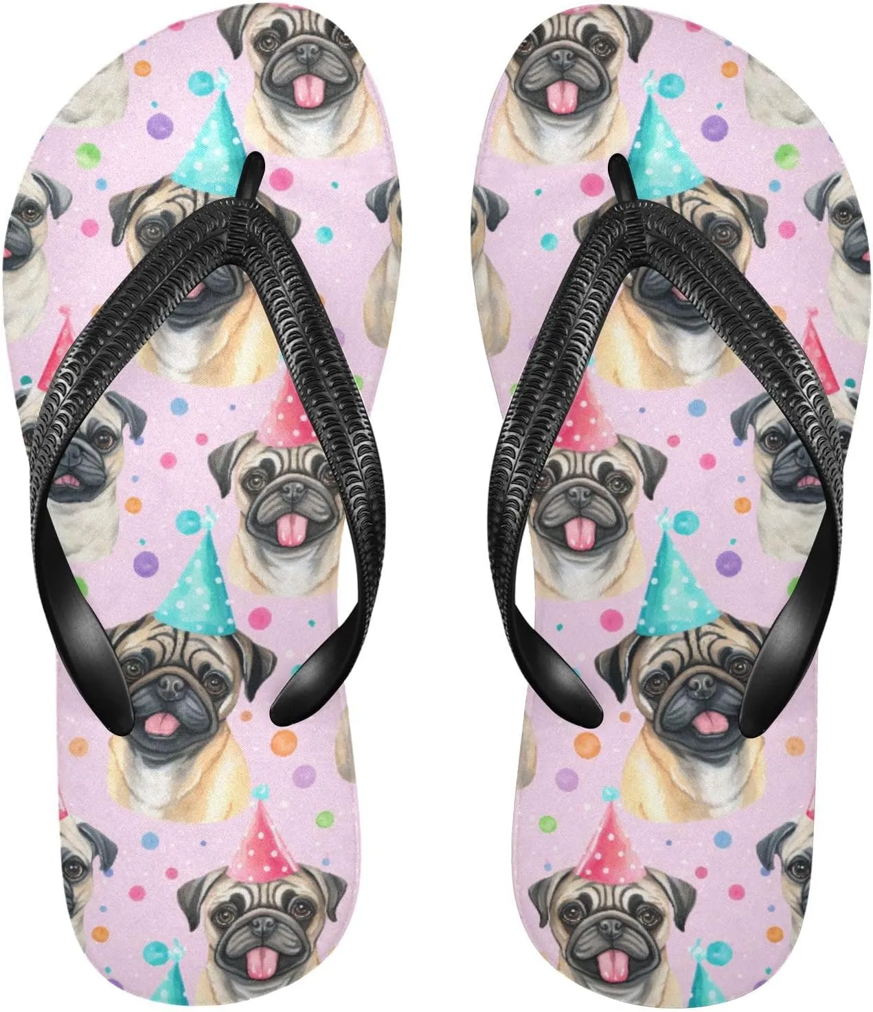 MNSRUU Flip Flops for Women Men Strawberry Flip Flops Womens Slides Men Sandals Shower Slippers Summer Non-Slip Flipflops for Swim Beach Bathroom, XS