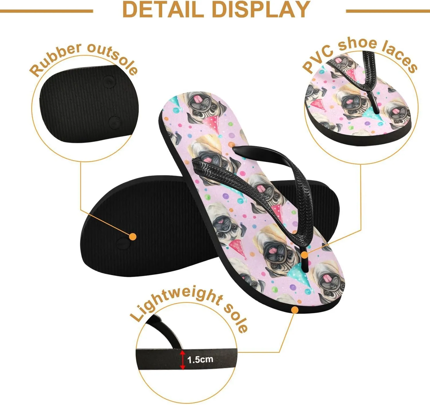MNSRUU Flip Flops for Women Men Strawberry Flip Flops Womens Slides Men Sandals Shower Slippers Summer Non-Slip Flipflops for Swim Beach Bathroom, XS
