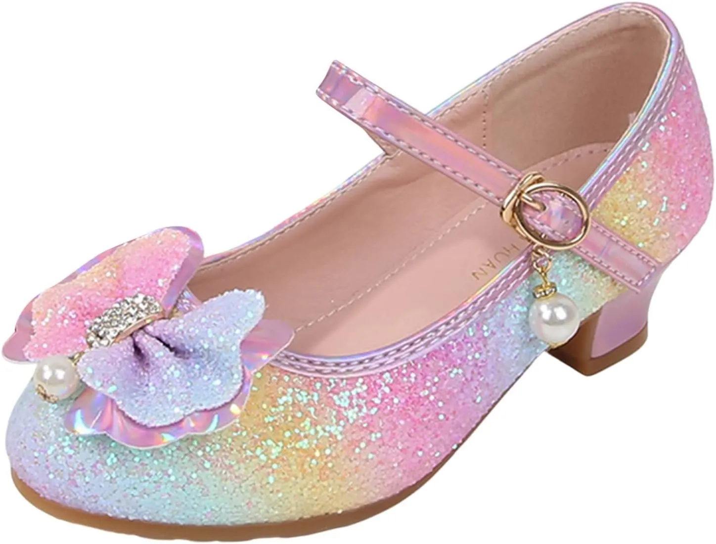 sfdgfhyf Baby Comfortable Shoes Children Shoes Fashion Flat Shoes Bowknot Pearl Children Soft Sole Small Leather Shoes