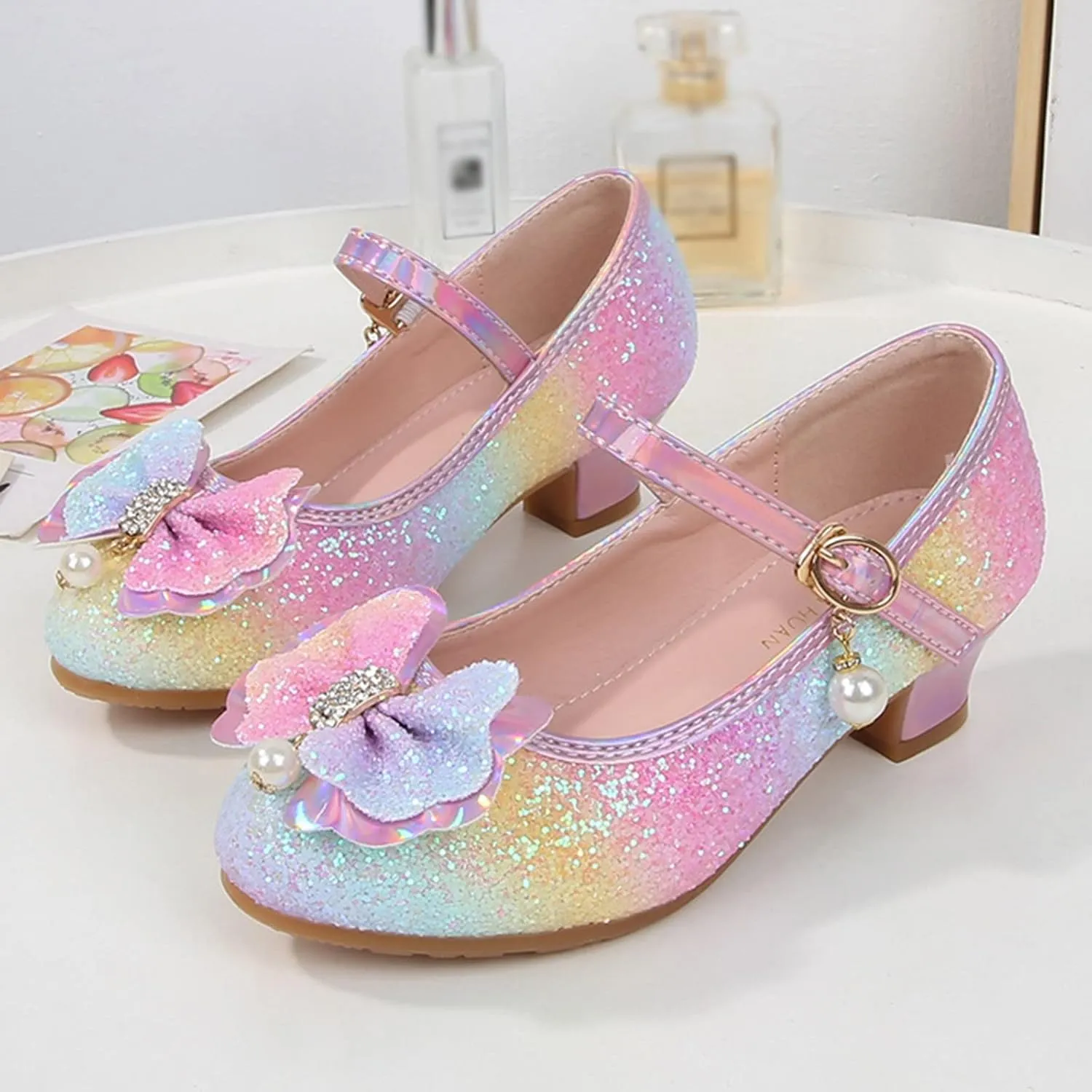 sfdgfhyf Baby Comfortable Shoes Children Shoes Fashion Flat Shoes Bowknot Pearl Children Soft Sole Small Leather Shoes