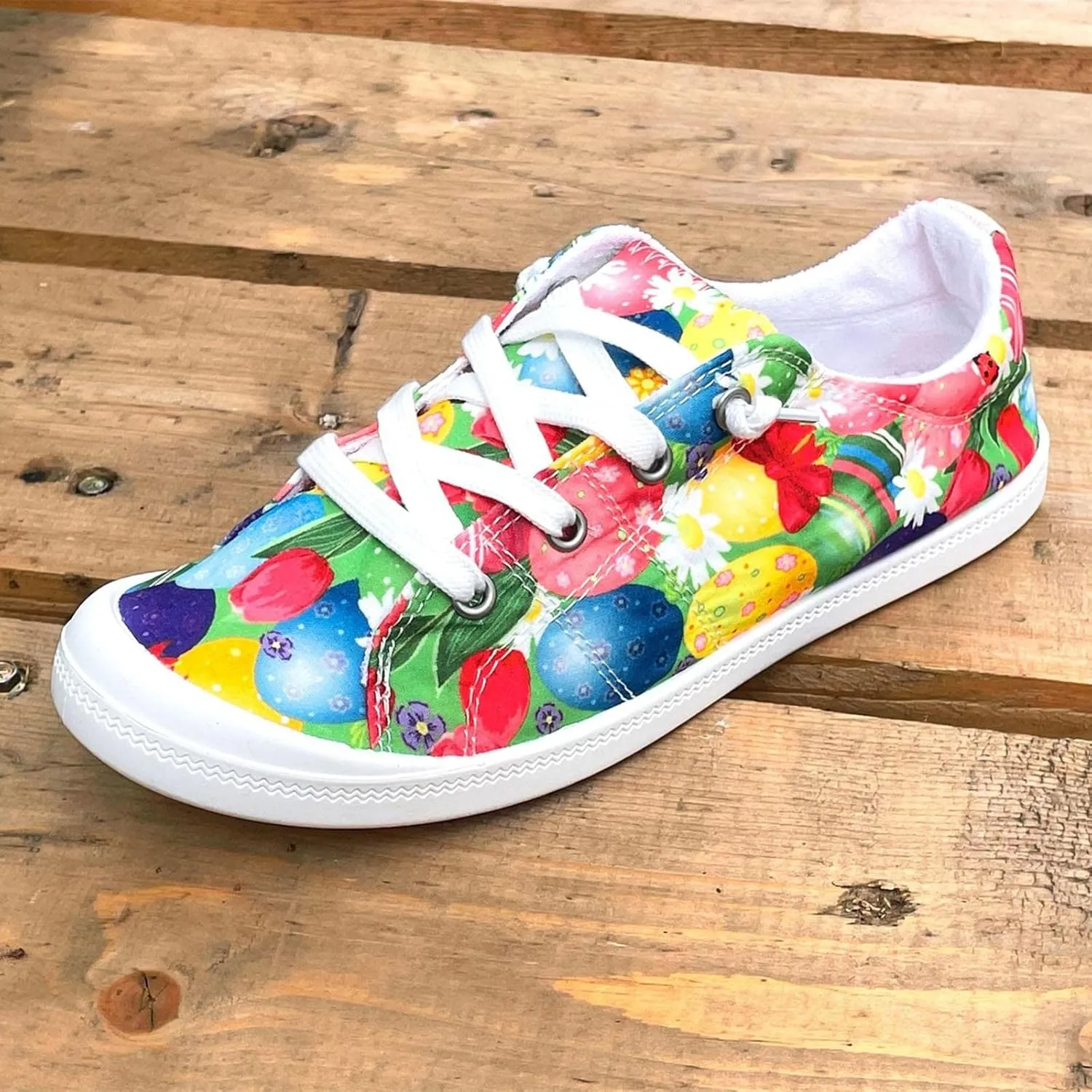 Women Fashion Casual Sneakers Canvas Lace-Up Loafers Lightweight Ladies Shoes Flat Soft Soled Comfortable Shoes Comfort