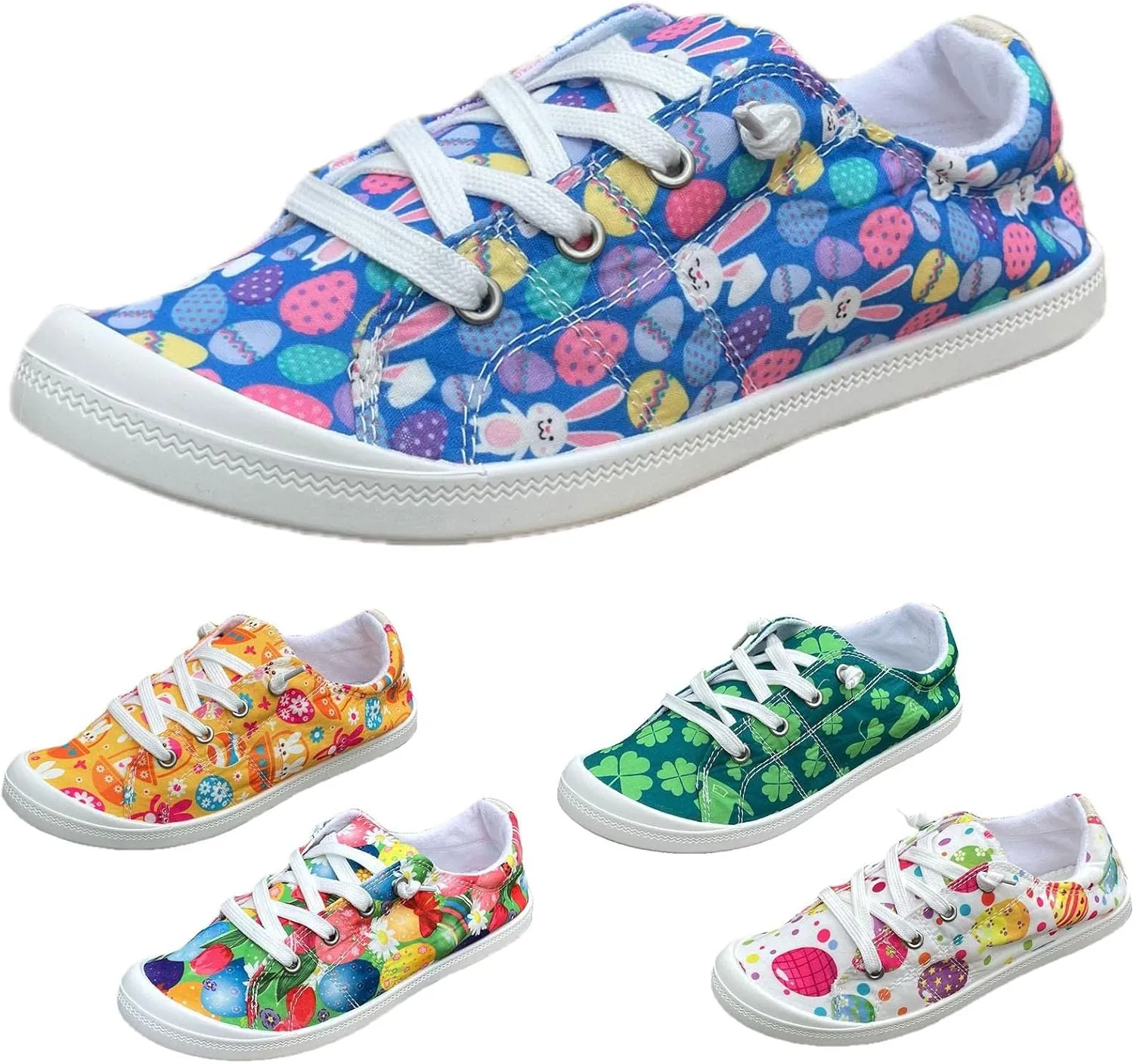 Women Fashion Casual Sneakers Canvas Lace-Up Loafers Lightweight Ladies Shoes Flat Soft Soled Comfortable Shoes Comfort