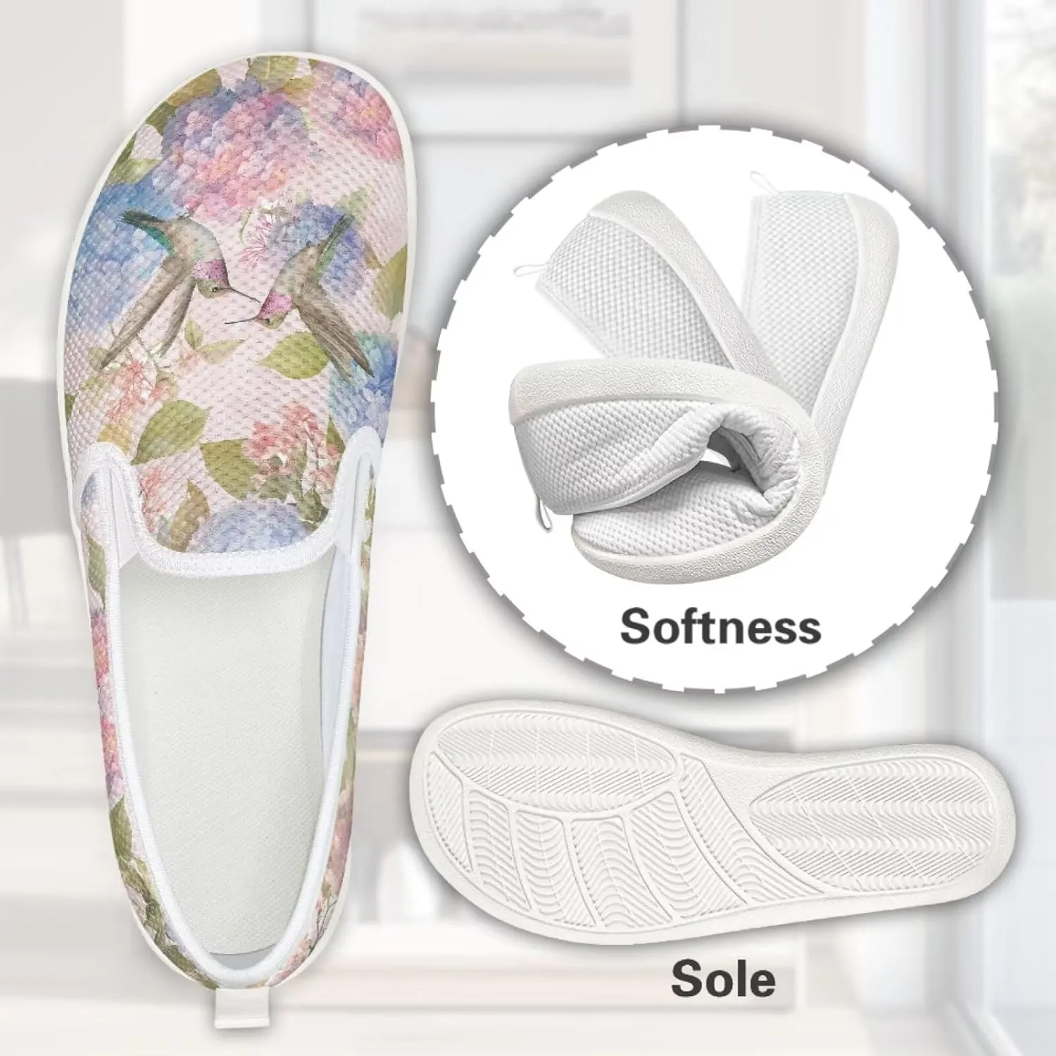 Women's Hummingbird Mesh Outdoor Flats Shoes Wedding Loafer Breathable Dress Work Business Shoes