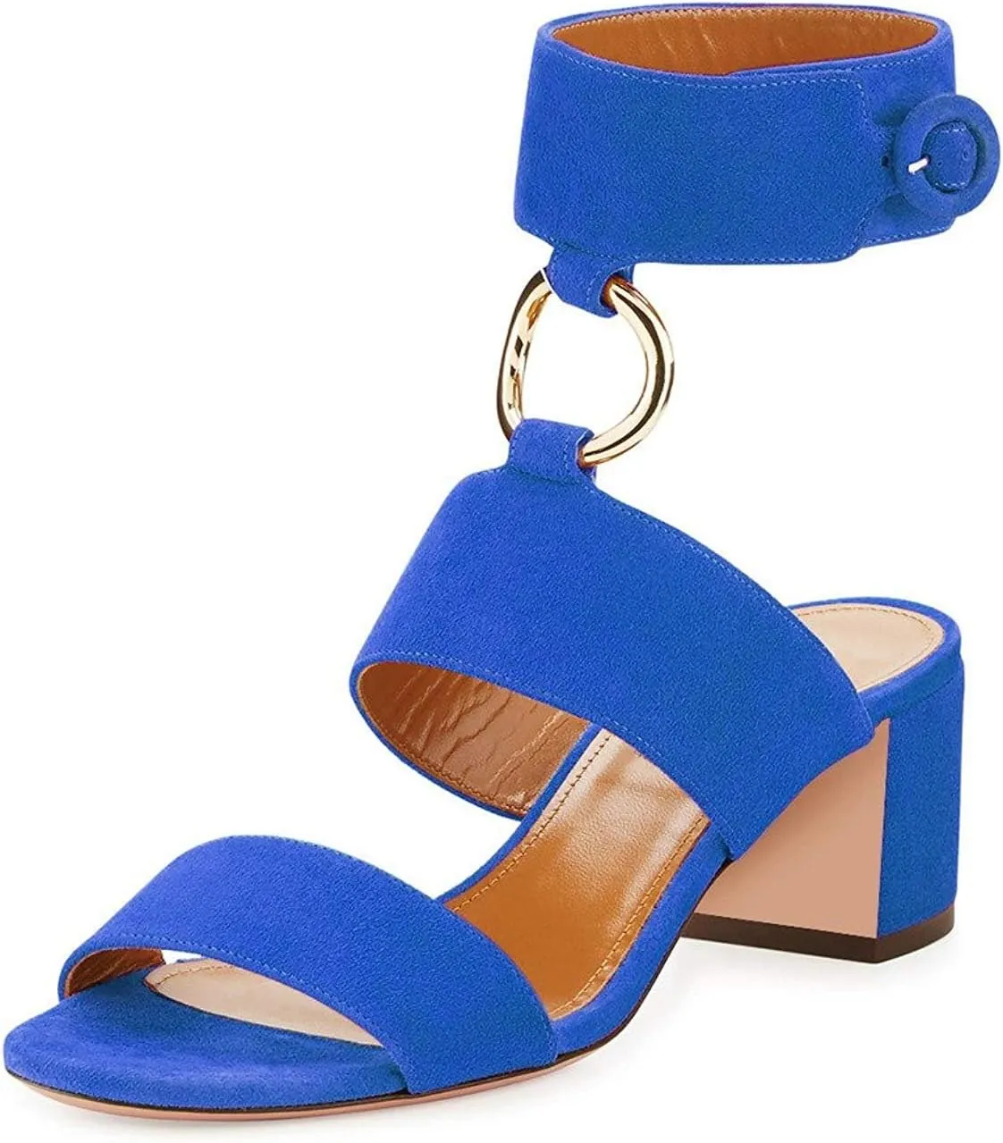 YDN Women Chic Block Heel Gladiators Strappy Ankle Strap Open Toe Sandals Dress Shoes