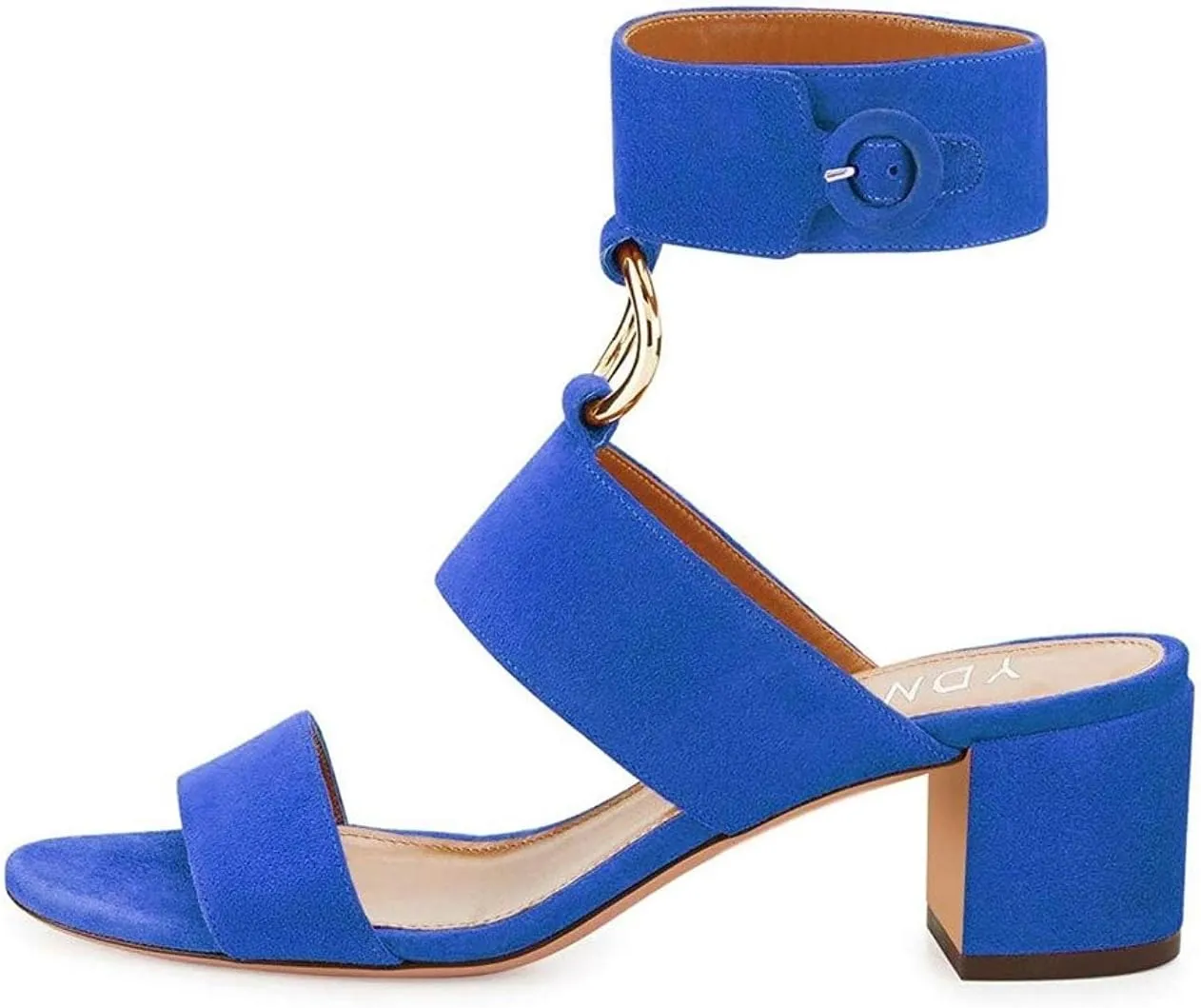 YDN Women Chic Block Heel Gladiators Strappy Ankle Strap Open Toe Sandals Dress Shoes