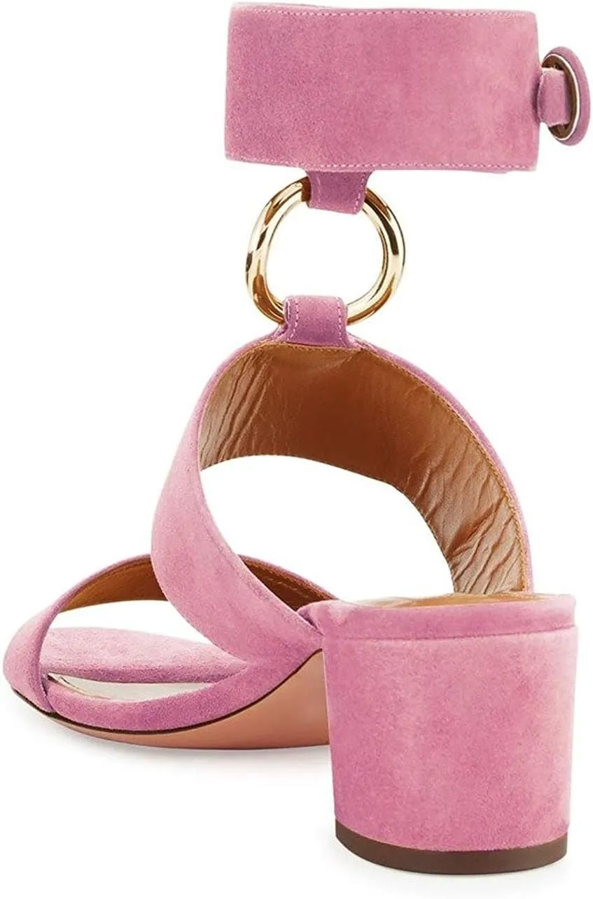 YDN Women Chic Block Heel Gladiators Strappy Ankle Strap Open Toe Sandals Dress Shoes